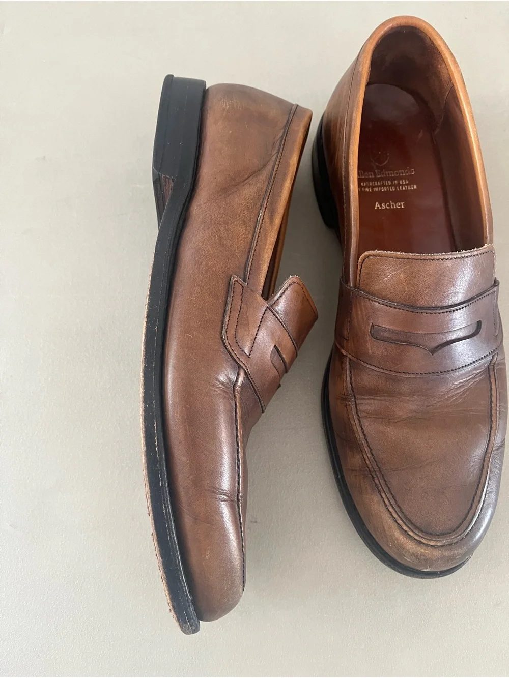 Allen Edmonds Brown Leather Penny Loafers